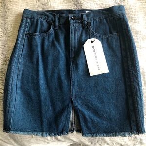 Brand New Rag & Bone Rata Fringed Hem Denim Skirt